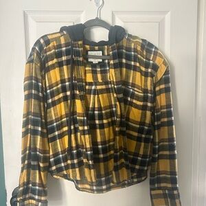 American Eagle Outfitters Yellow Plaid Sweater